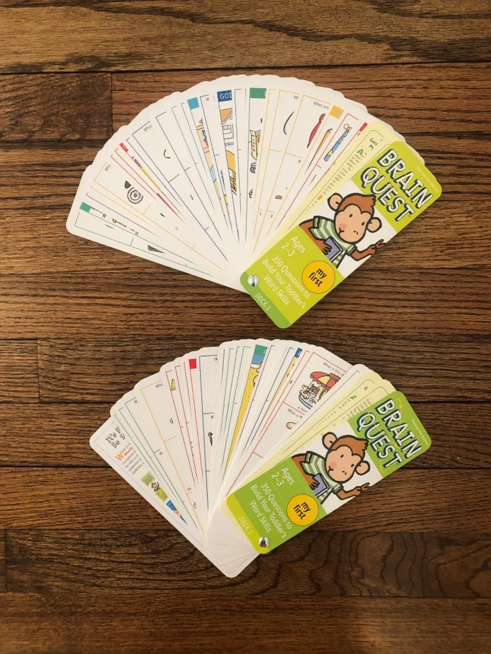 Brain Quest Question & Answer Cards, My First (Ages 2-3) & For Threes (Ages 3-4)
